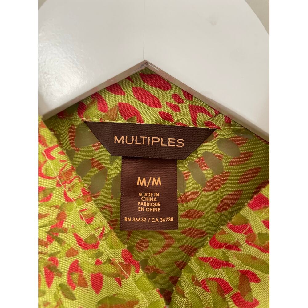 Multiples Button Down Top Size Medium 3/4 Sleeves… - image 3